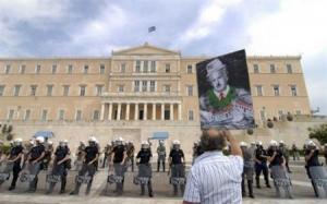 Забастовка греческих владельцев грузовиков