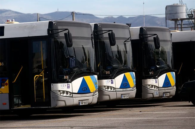 11 апреля забастовка афинских водителей автобусов и троллейбусов