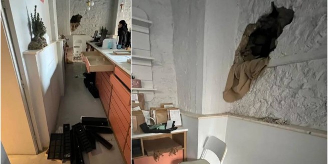 Ограбление ювелирного магазина в центре Афин - злоумышленники пробили дыру в стене