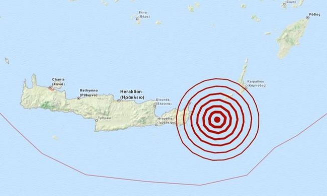 На острове Крит опять землетрясения
