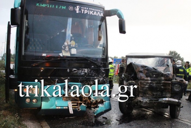 Трикала  7 человек пострадало в ДТП с военной машиной и автобусом