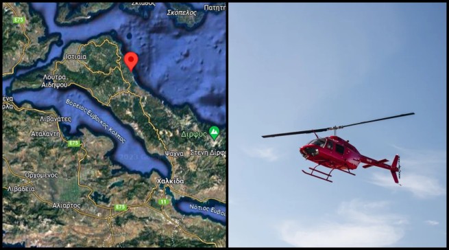 Крушение вертолета на Эвии: найдено тело пилота