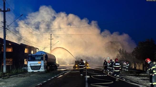 Бухарест: два мощных взрыва на заправочной станции (видео)