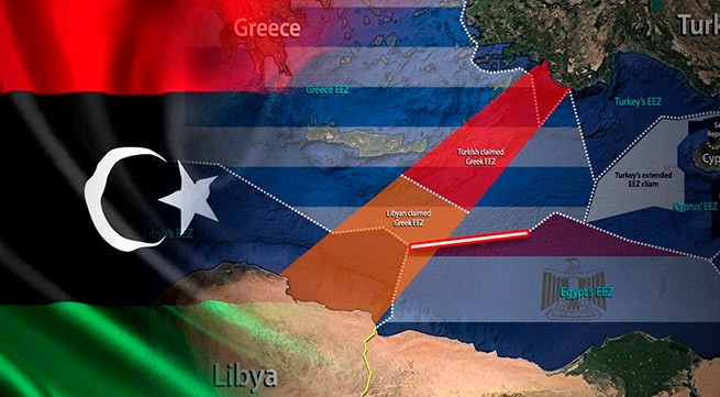 Ливия объявляет о расширении своих тер.вод до 12 морских миль и приступает к реализации турецко-ливийского меморандума