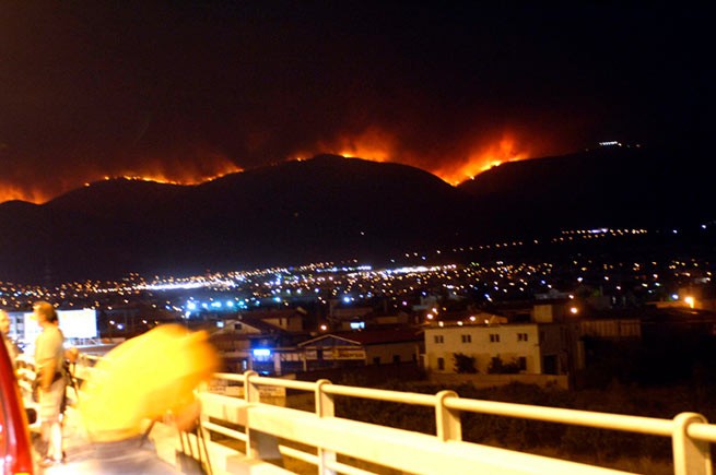 Экологическая катастрофа на горе Парнифа после пожара