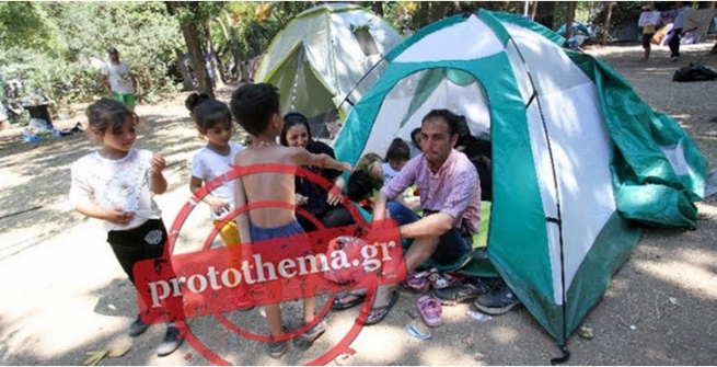 Еще 2000 мигрантов прибыли в палаточный городок Афинского парка
