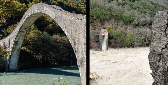 Исторический мост в Арте обрушился из-за проливных дождей