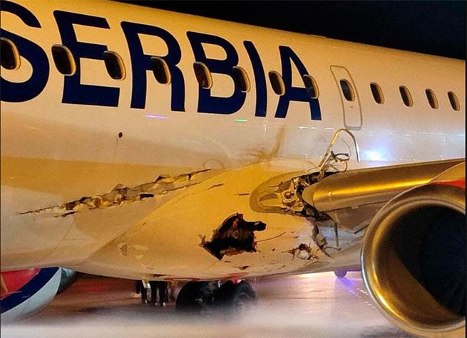 В аэропорту Белграда потерпел аварию самолет греческой компании