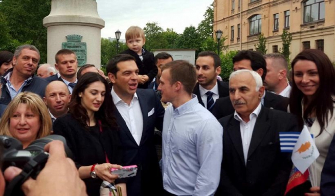 Алексис Ципрас встретился с греками России в Петербурге (фото+видео)