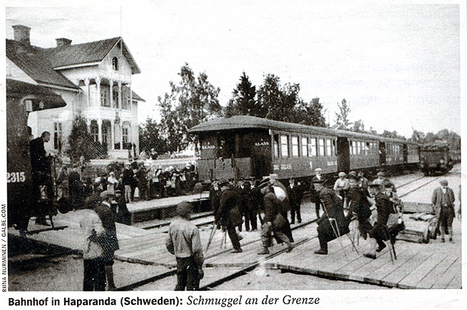 Вокзал на  шведско-финской границе Хапаранде, через который проследовал поезд с Лениным