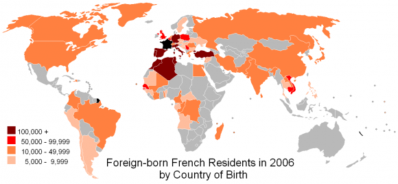Полный размер: Франция - основные страны источники миграции  Больше информации на http://voprosik.net/skolko-musulman-vo-francii/ © ВОПРОСИК