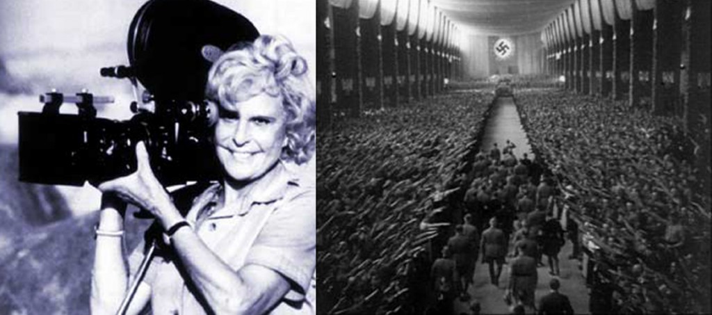 Лени Рифеншталь (1902–2003) – немецкий кинорежиссёр и фотограф, актриса. Документальные фильмы «Триумф воли» и «Олимпия» сделали её активным пропагандистом Третьего рейха. На фото: кадр из фильма «Триумф воли».