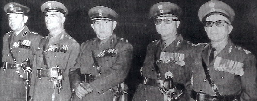 Хунта Черных полковников. Фото появлялось во многих греческих и международных изданиях