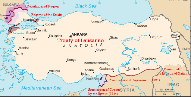 Территория Турции по Лозаннскому договору