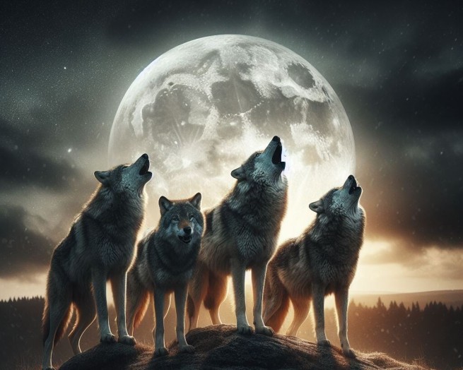 «Волчья луна» - первое полнолуние 2024 года