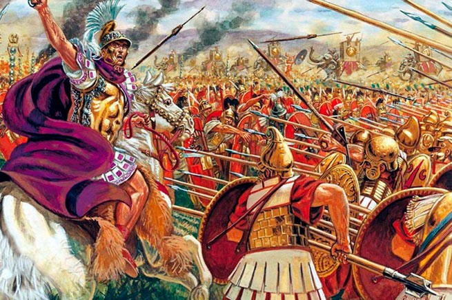 Так итальянский художник Джузеппе Рава изобразил Пирра и его войско в битве при Аускуле