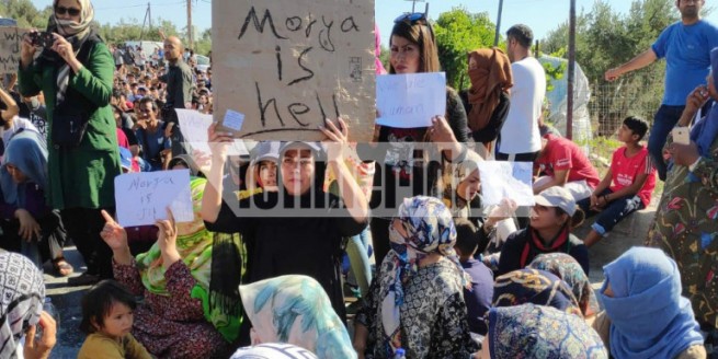 "Мория это ад": Мигранты на Лесбосе вышли на митинг протеста