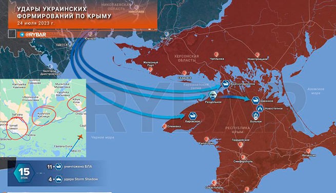 Rusia envió drones a Reni e Izmail, Ucrania, a Crimea y Moscú