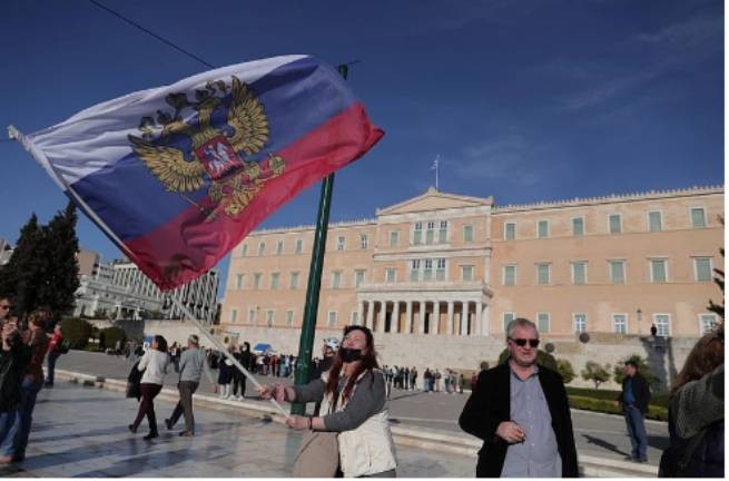 Автопробег против русофобии и расизма в Афинах