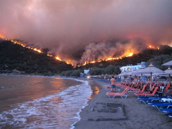 Опасности: пожары в лесу и горах
