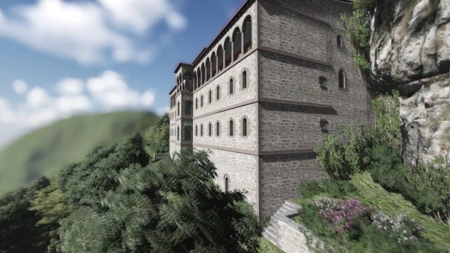 Старейший на Понте монастырь Святого Иоанна Предтечи в Вазелона в 3D