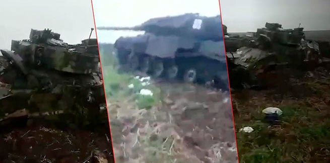 Немецкие Leopard-2A6 и американские M2A3 Bradley попали в руки россиян (видео)