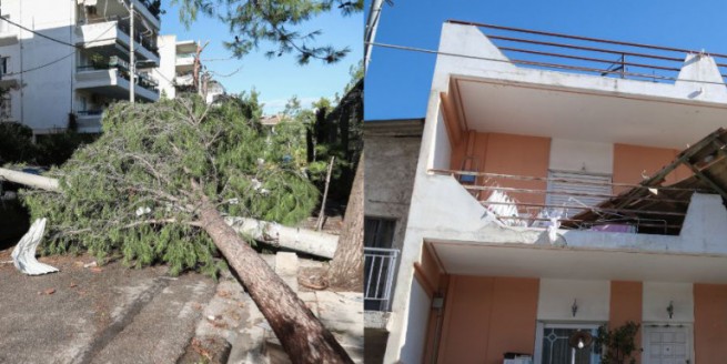 Погодные катаклизмы в Афинах: серьезно пострадала женщина