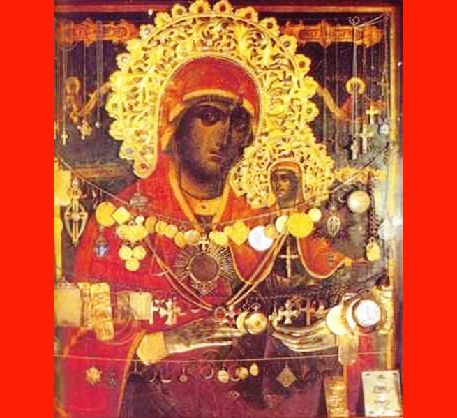 На Афоне похищены украшения с чудотворной иконы святой праведной Анны