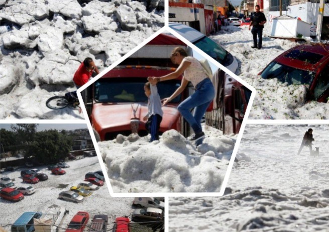 Природа сошла с ума: Гвадалахару завалило снегом