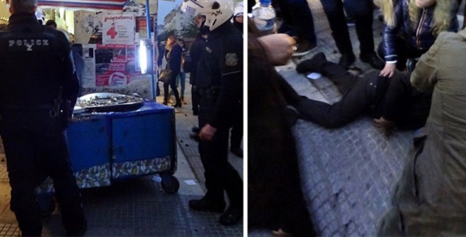 В Салониках 13 полицейских арестовали пожилого продавца каштанов за невыдачу чека