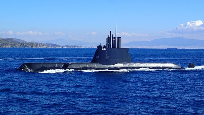 Авария при быстром всплытии ПЛ "Pipinos" ВМФ Греции