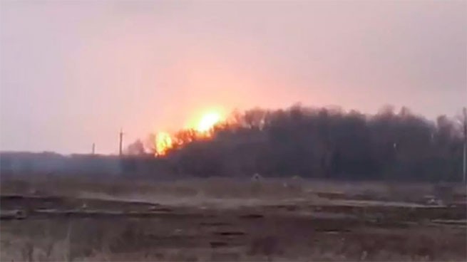 На Украине прогремел мощный  взрыв на транзитном газопроводе из России