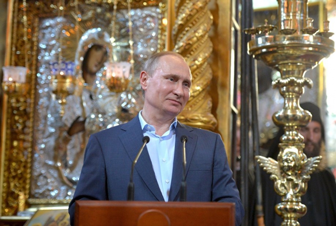 Выступление Владимира Путина по окончании молебна в Свято-Пантелеимоновом монастыре на Афоне