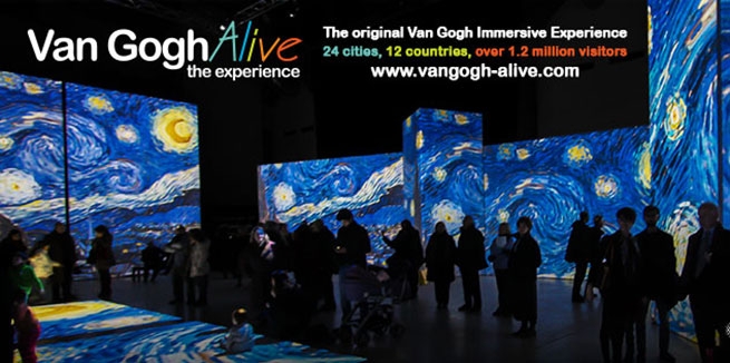 Мультимедийная выставка "Van Gogh Alive" ("Ван Гог Живьем") приезжает в Афины!
