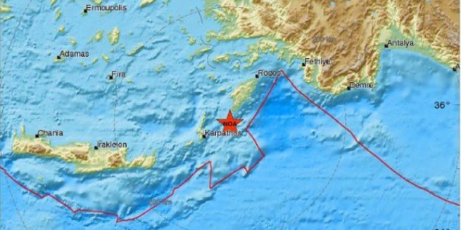 Грецию трясет: Землетрясение 4.9 Рихтера в районе архипелага Додеканес