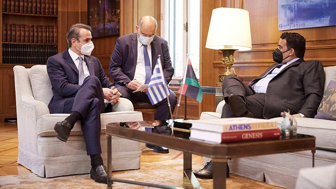 Мицотакис встретился с президентом Ливии: возобновление обсуждения морских зон