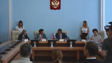 На фото : Визит делегации Коринфии в Крым 2015 год