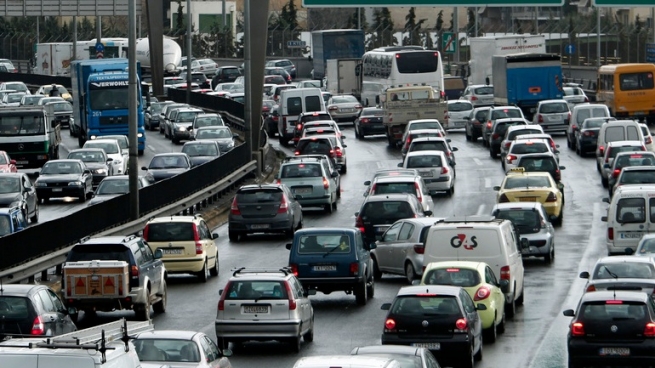 Массовые пробки и заторы по Афинах из-за забастовки на транспорте
