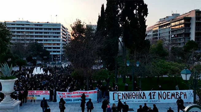Митинг в Афинах в поддержку Димитриса Куфонтинаса (видео)