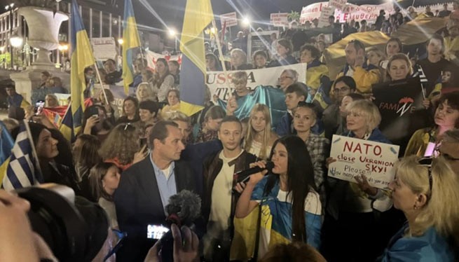 В Афинах состоялся митинг украинцев против переговоров с Россией