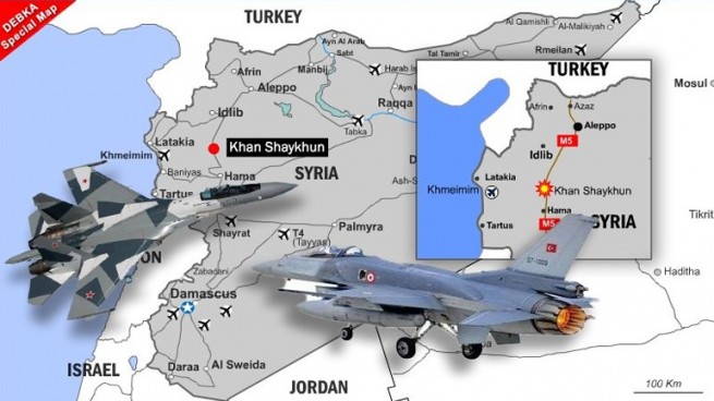 Российские Су-35 перехватили турецкие F-16 в Сирии