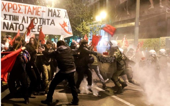 Греческая полиция разогнала митинг протеста против визита Меркель
