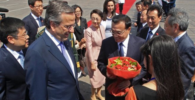 Китайский премьер прибыл в Афины для переговоров с Самарасом