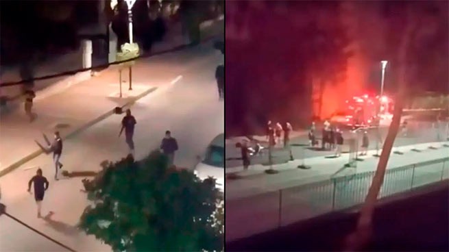 Видео показывает участие фанатов "Панатинаикоса" в диких инцидентах в Неа Филадельфии
