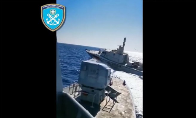 Инцидент у острова Самос с турецким катером береговой охраны (видео)