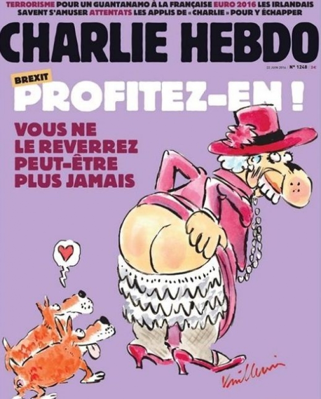 Charlie Hebdo поглумился над королевой Елизаветой II после Brexit