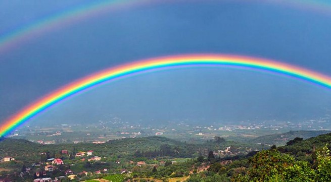 Двойная радуга на Крите