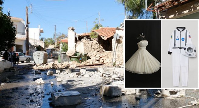 Священник осуждает «пожертвования мусором» пострадавшим от землетрясения на Крите