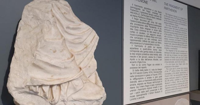 Сицилия возвращает фаганский фрагмент Парфенона Греции