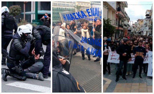 Греция: митинги протеста против локдауна были жестко подавлены полицией